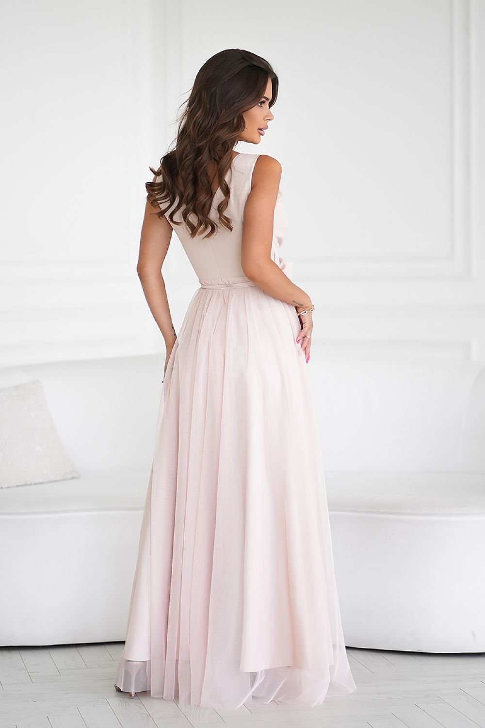 Langes Kleid Bicotone