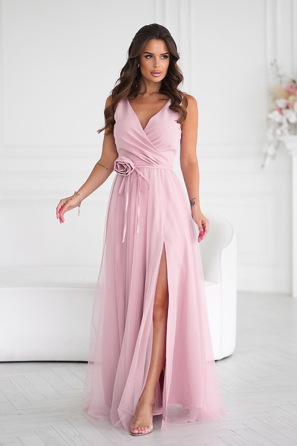 Langes Kleid Bicotone