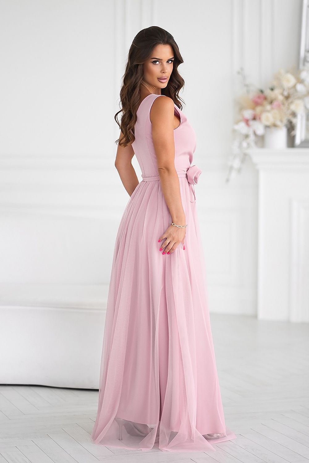 Langes Kleid Bicotone