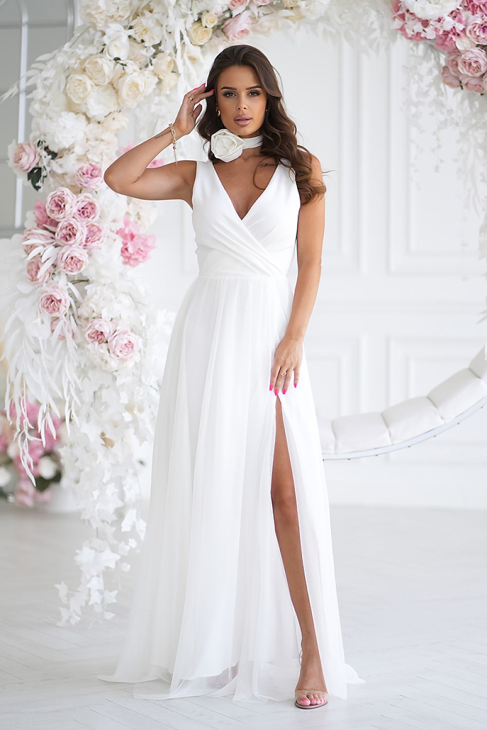 Langes Kleid Bicotone