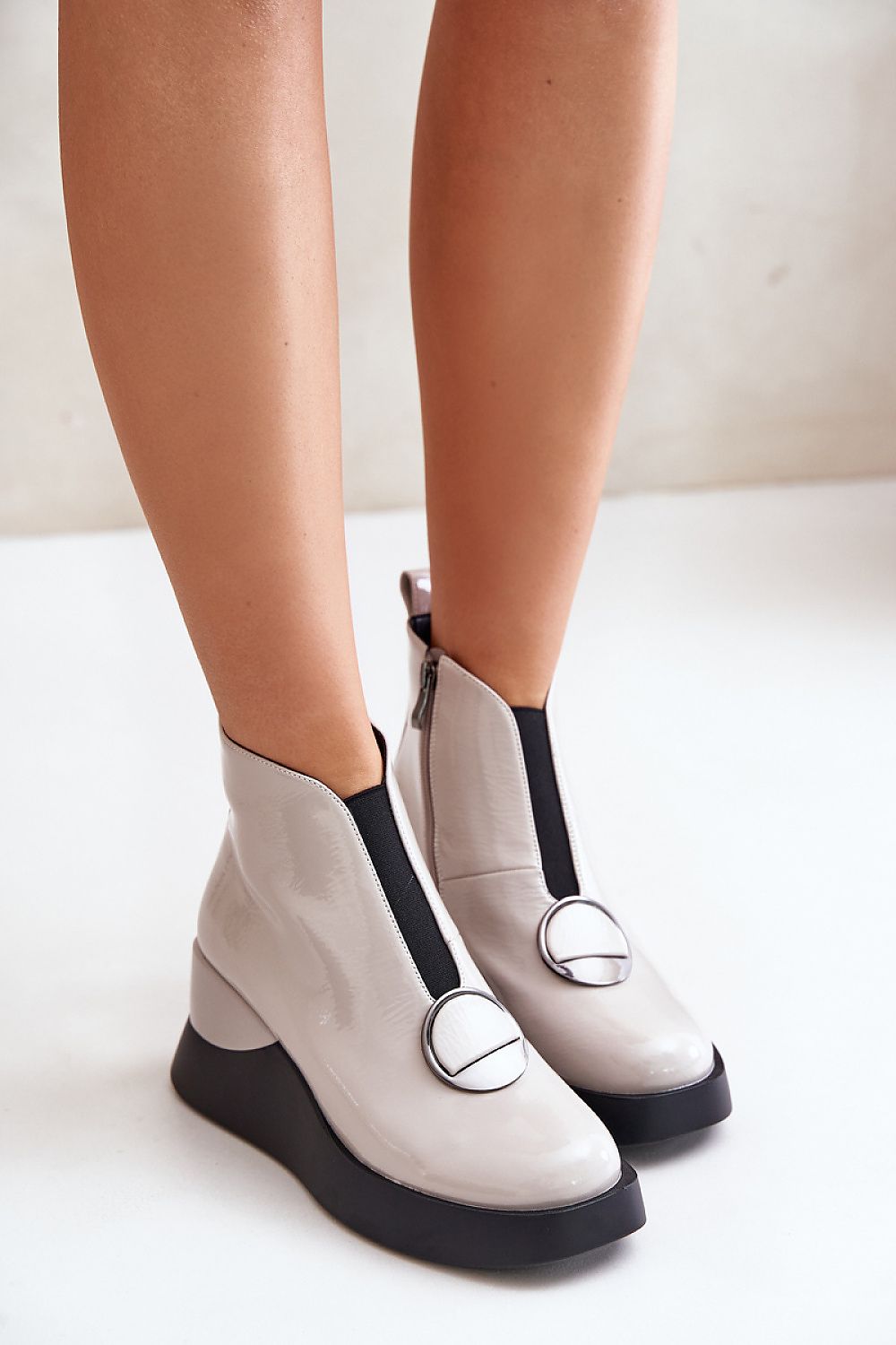 Plateau-Stiefeletten Step in style