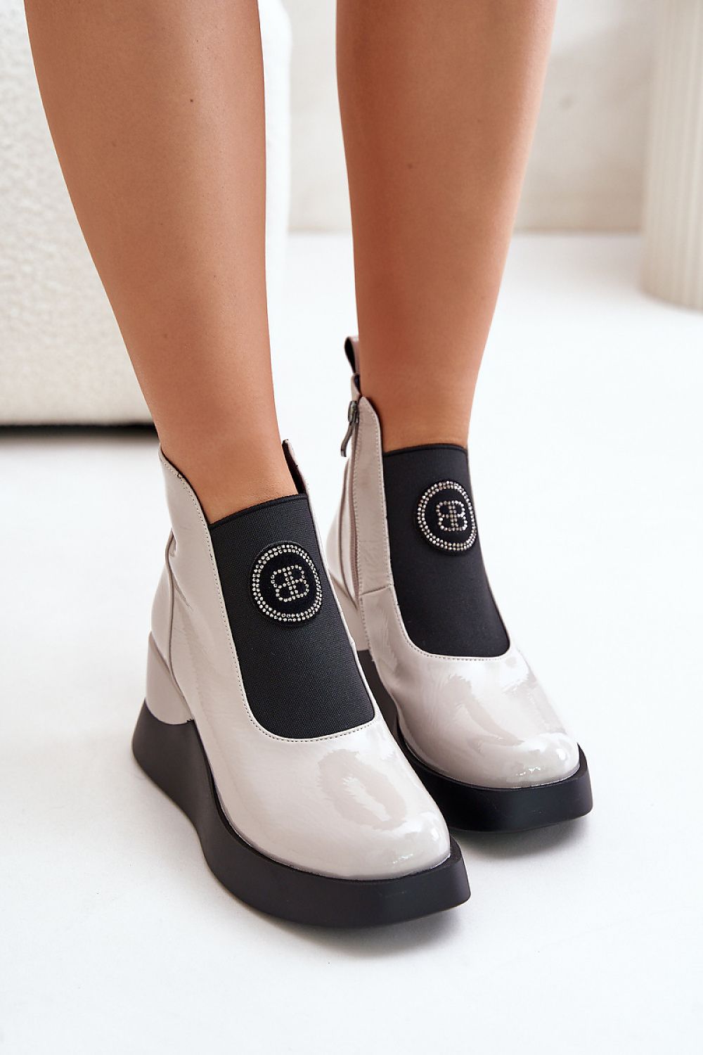 Plateau-Stiefeletten Step in style