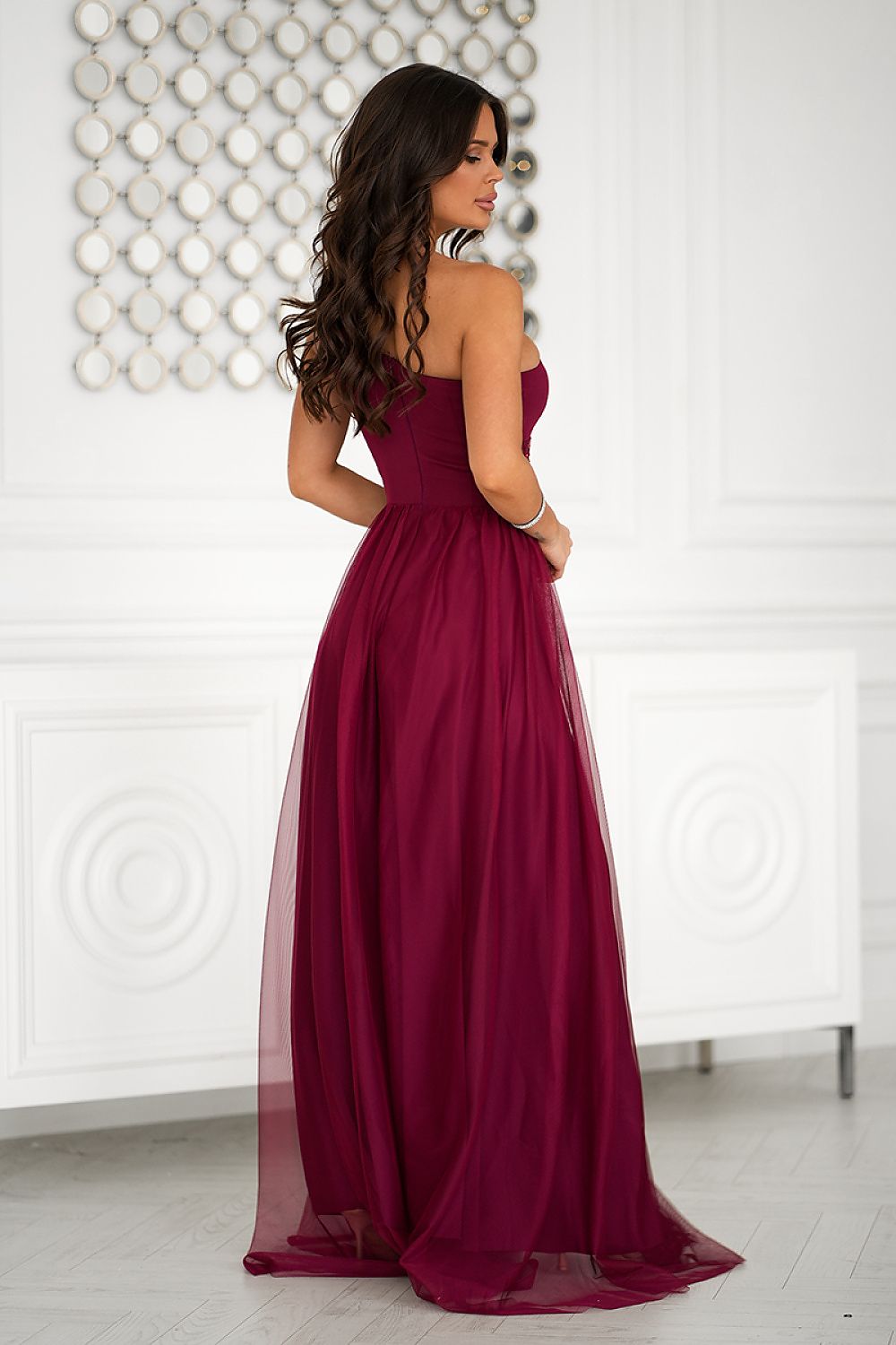 Langes Kleid Bicotone